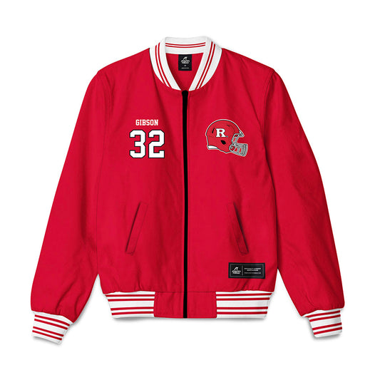Rutgers - NCAA Football : Aiden Gibson - Bomber Jacket-0