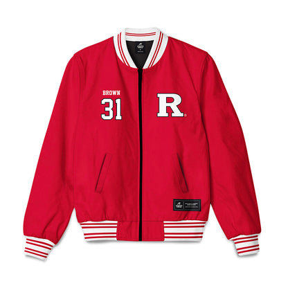 Rutgers - NCAA Men's Soccer : Logan Brown - Bomber Jacket-0