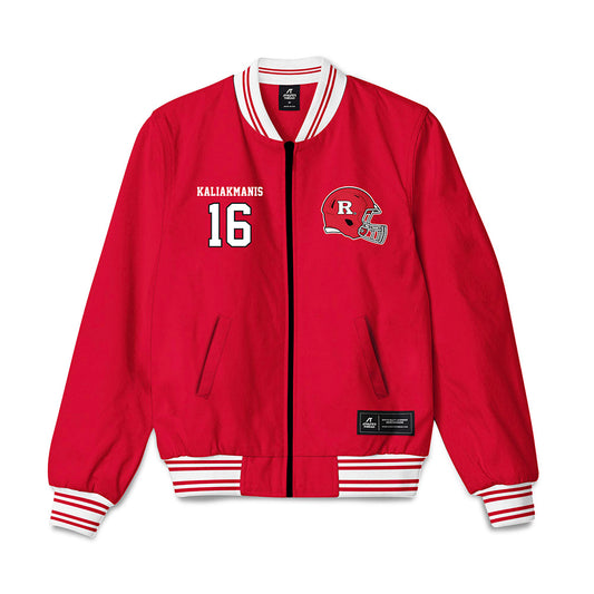 Rutgers - NCAA Football : Athan Kaliakmanis - Bomber Jacket