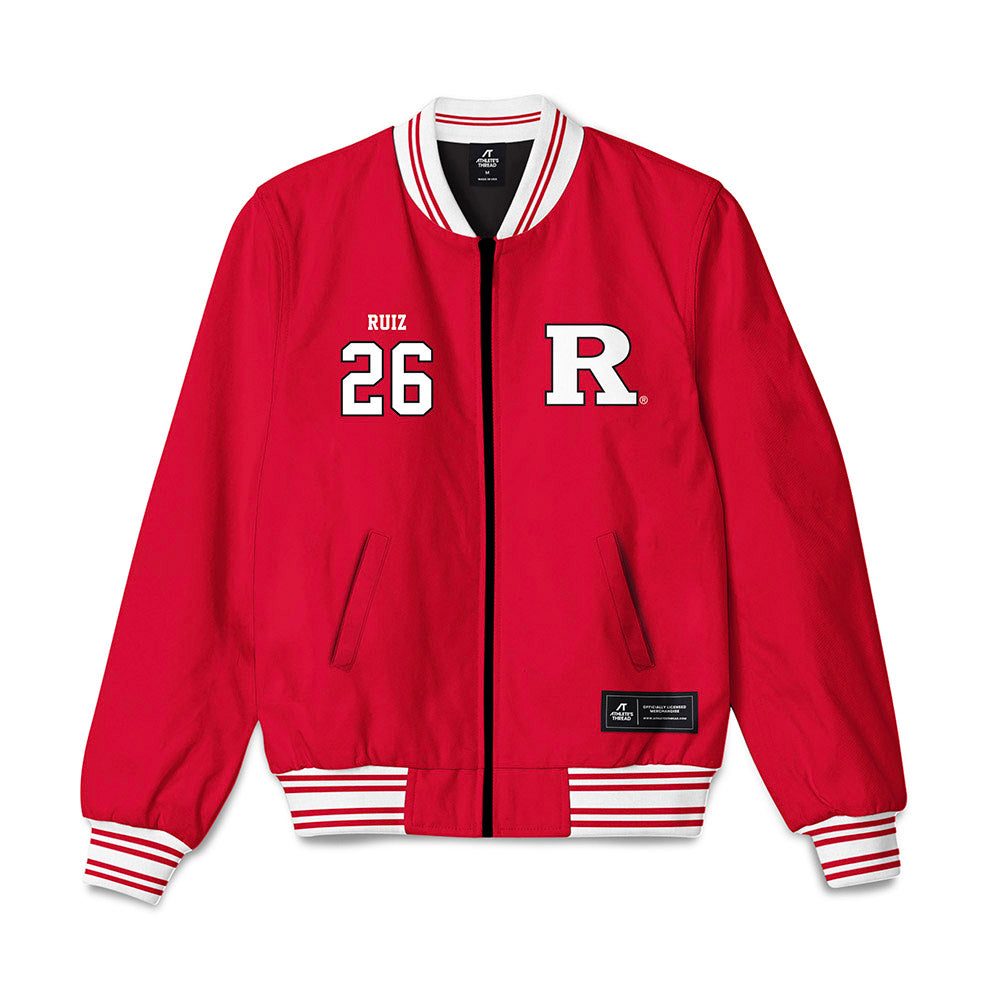 Rutgers - NCAA Men's Soccer : Erick Ruiz - Bomber Jacket-0