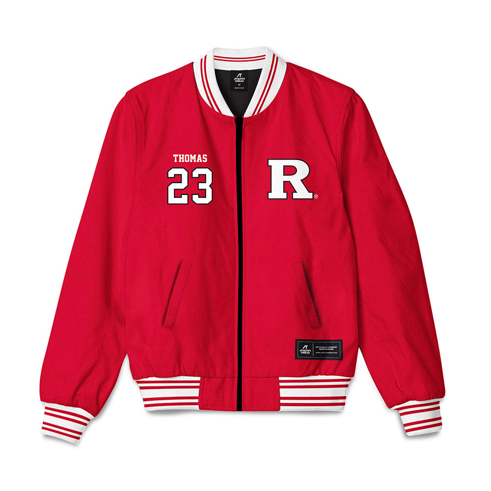 Rutgers - NCAA Women's Lacrosse : Charlee Thomas - Bomber Jacket-0