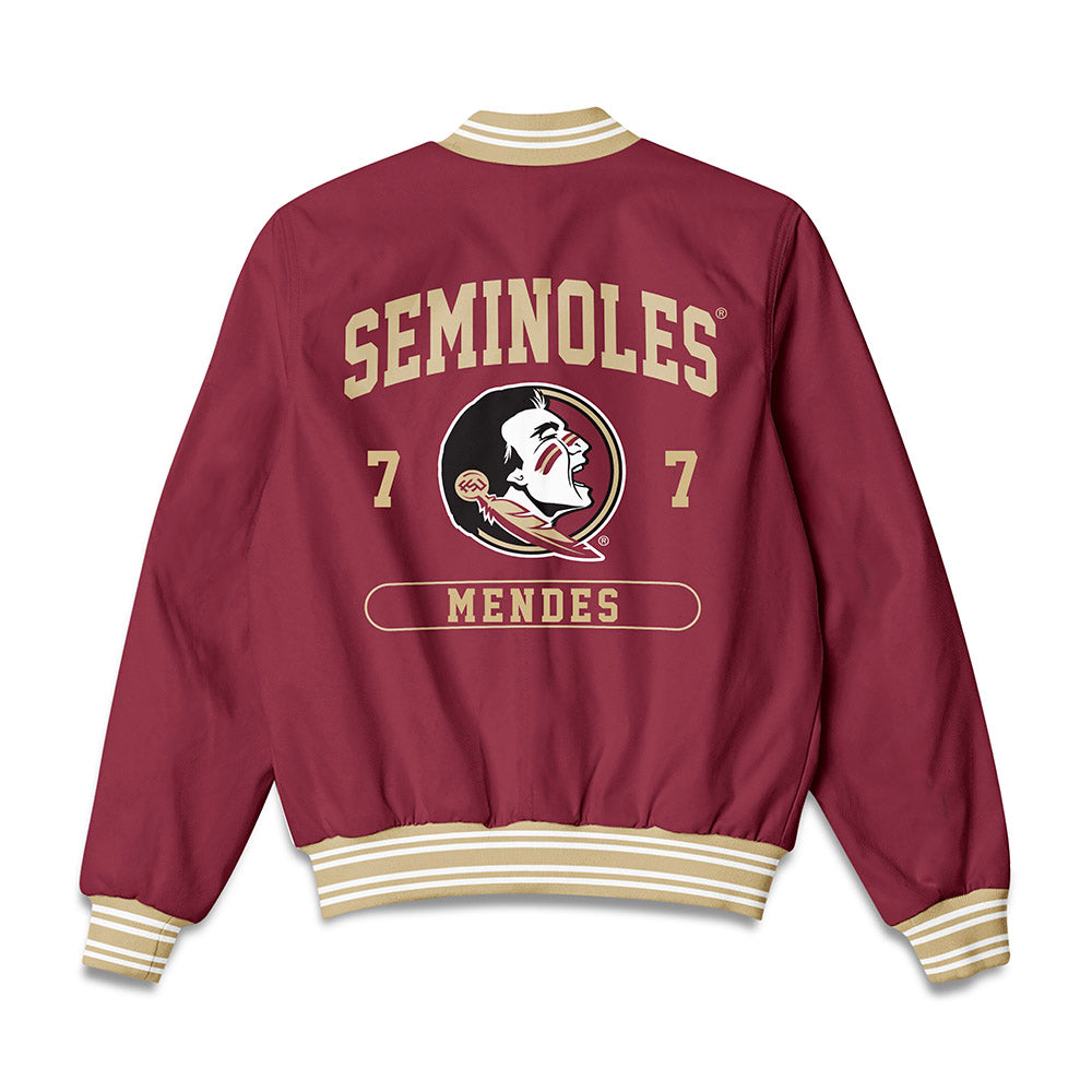 FSU - NCAA Baseball : Wes Mendes - Bomber Jacket-1