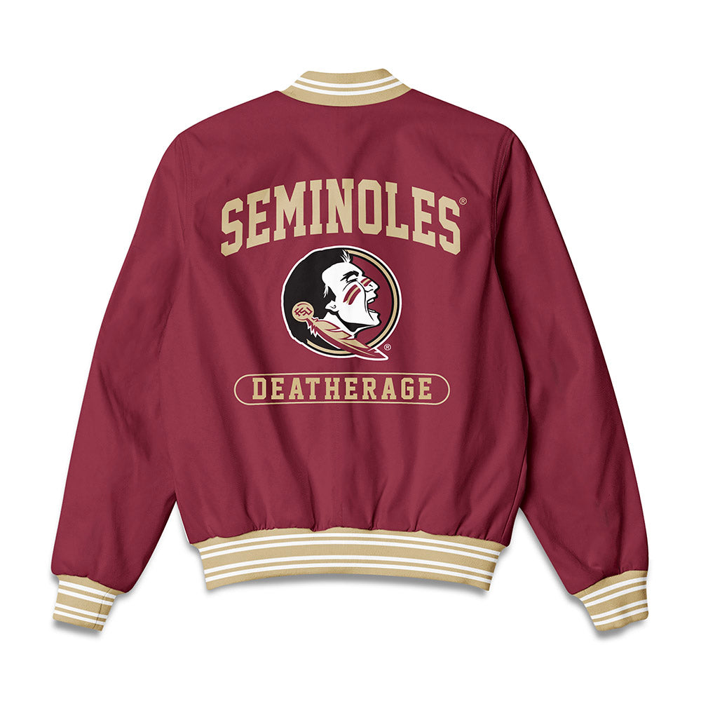 FSU - NCAA Women's Tennis : Mary Boyce Deatherage - Bomber Jacket-1