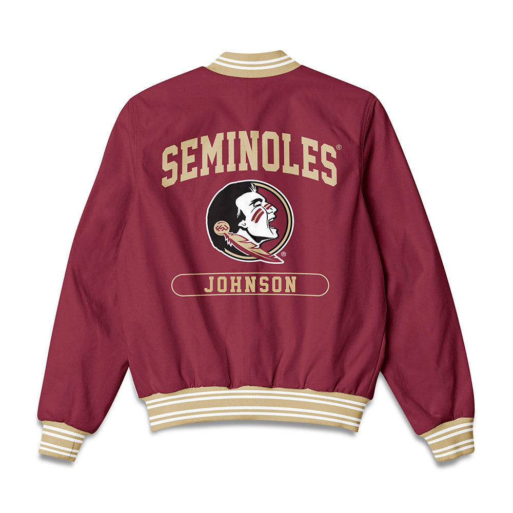FSU - NCAA Men's Track & Field : Joshua Johnson - Bomber Jacket-1