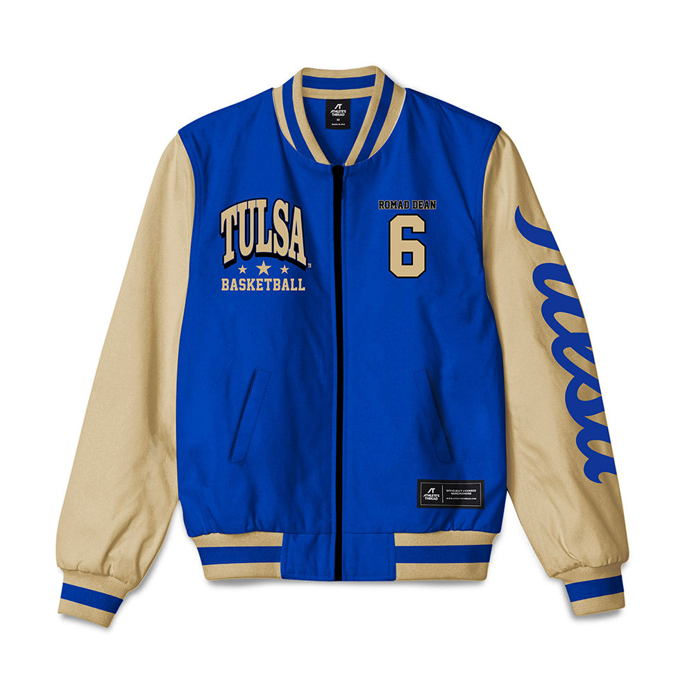 Tulsa - NCAA Men's Basketball : Romad Dean - Bomber Jacket-0