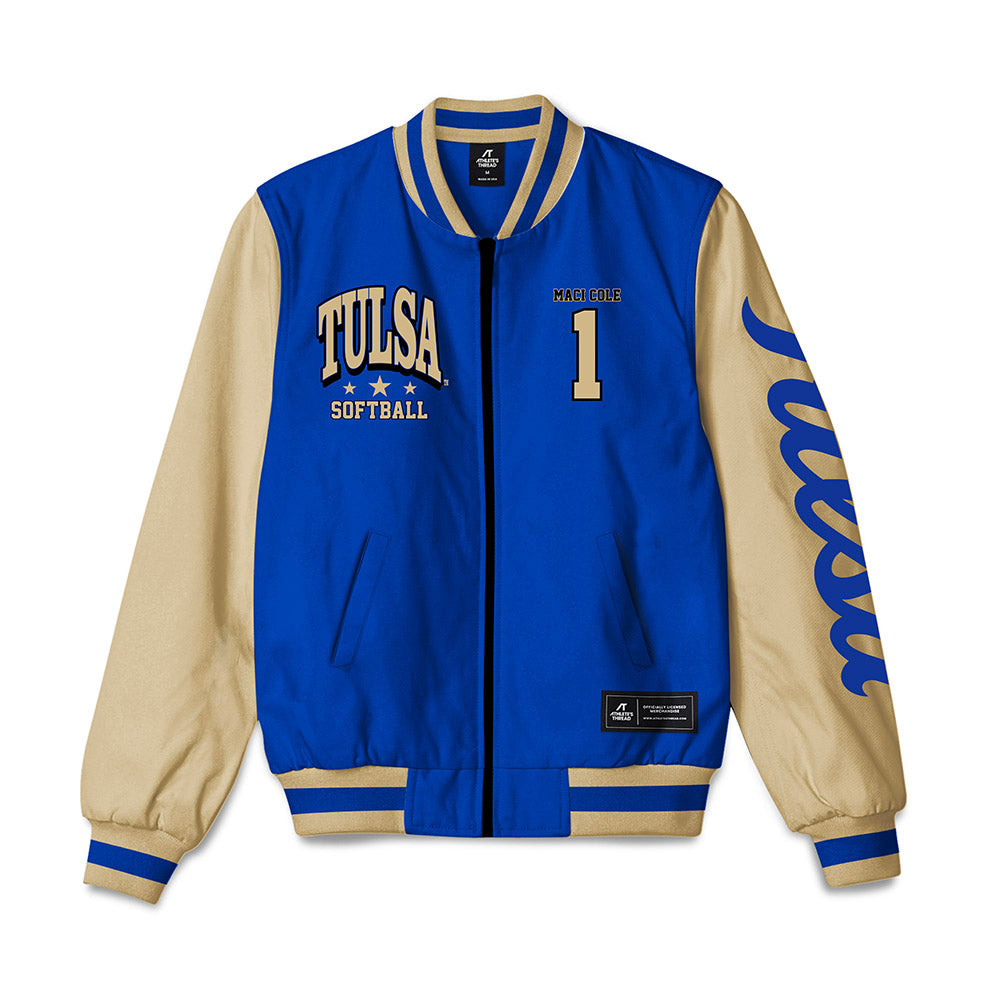 Tulsa - NCAA Softball : Maci Cole - Bomber Jacket-0
