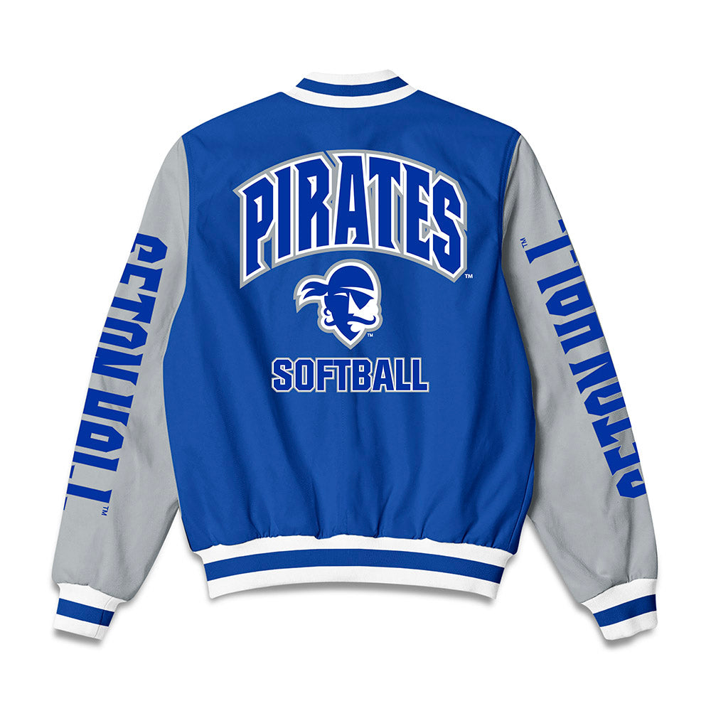 Seton Hall - NCAA Softball : Tiffany Melendez - Bomber Jacket-1