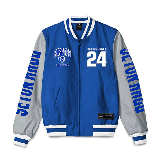 Seton Hall - NCAA Softball : Christina Ginex - Bomber Jacket-0