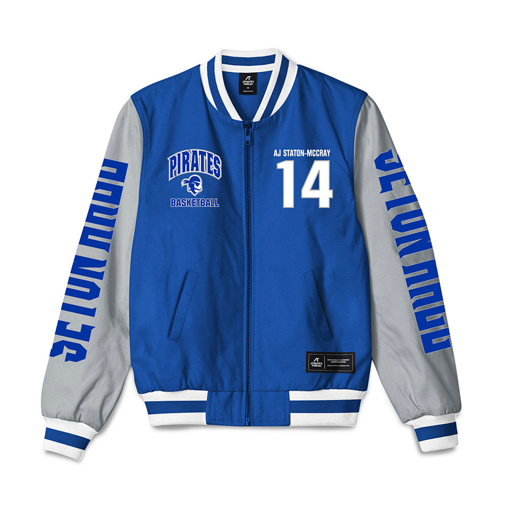 Seton Hall - NCAA Men's Basketball : AJ Staton-McCray - Bomber Jacket-0