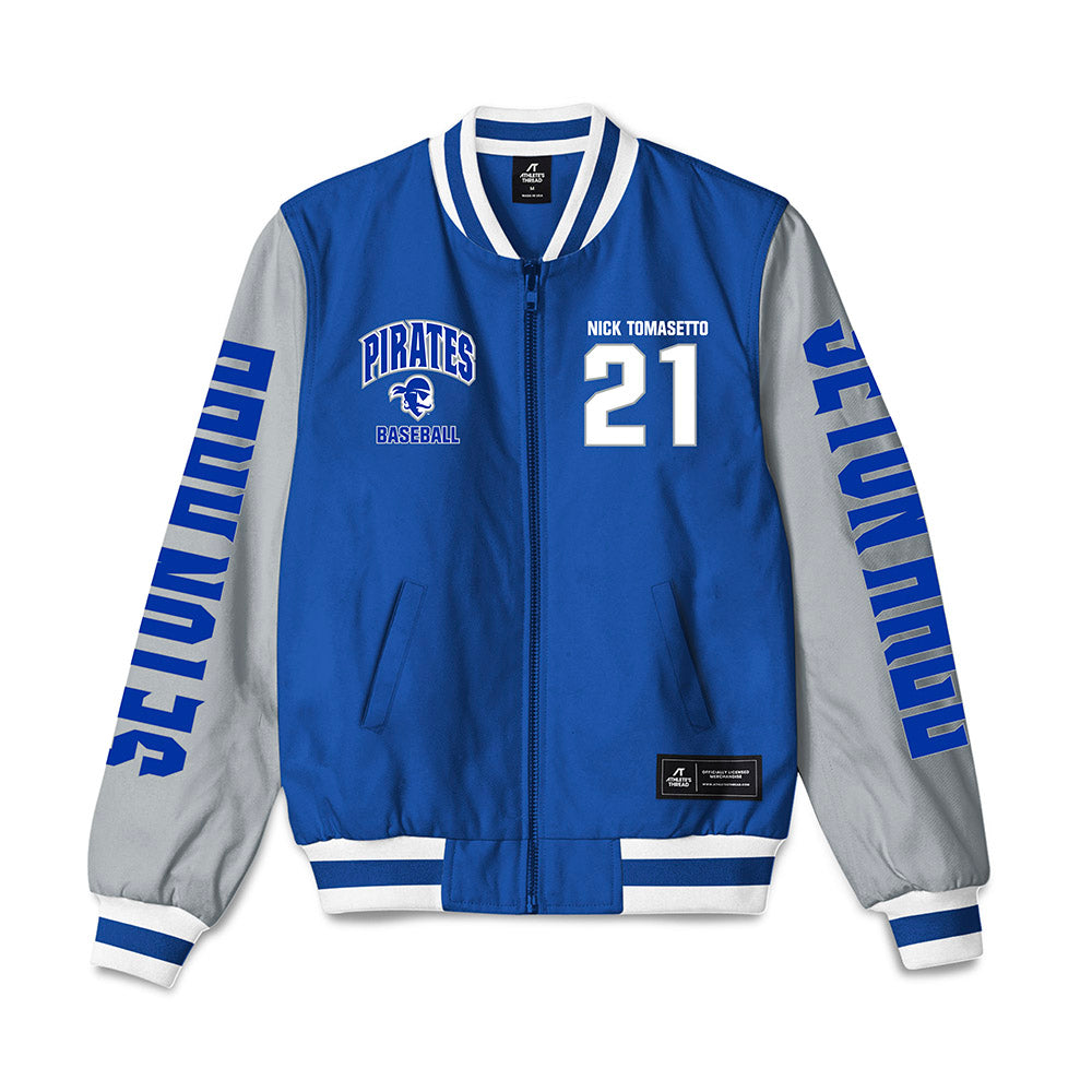 Seton Hall - NCAA Baseball : Nick Tomasetto - Bomber Jacket-0
