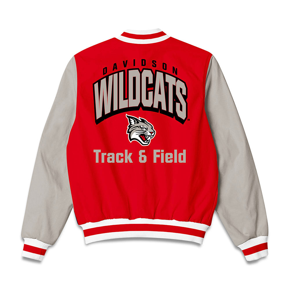 Davidson - NCAA Men's Track & Field : Jackson Steffen - Bomber Jacket-1