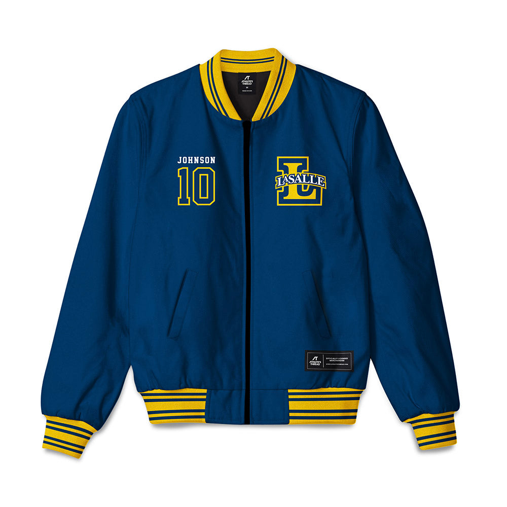 La Salle - NCAA Men's Basketball : Jaden Johnson - Bomber Jacket-0