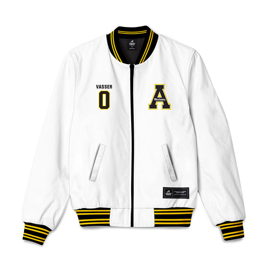 App State - NCAA Men's Basketball : KJ Vasser - Bomber Jacket-0