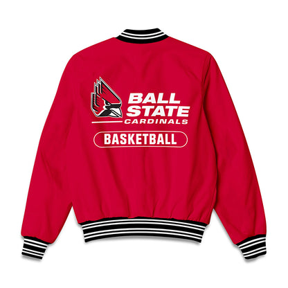 Ball State - NCAA Men's Basketball : Kayden Fish - Bomber Jacket-1