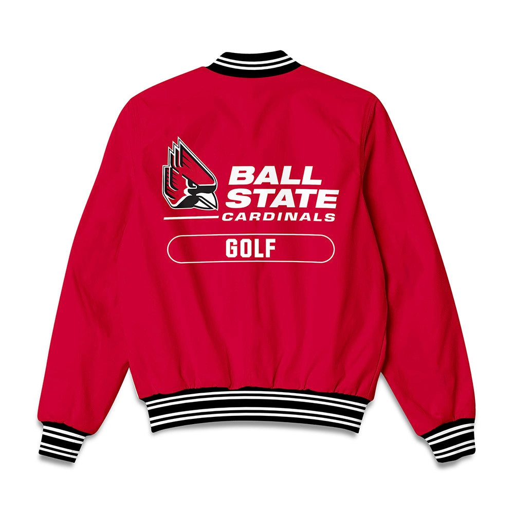 Ball State - NCAA Men's Golf : Samuel Harris - Bomber Jacket-1