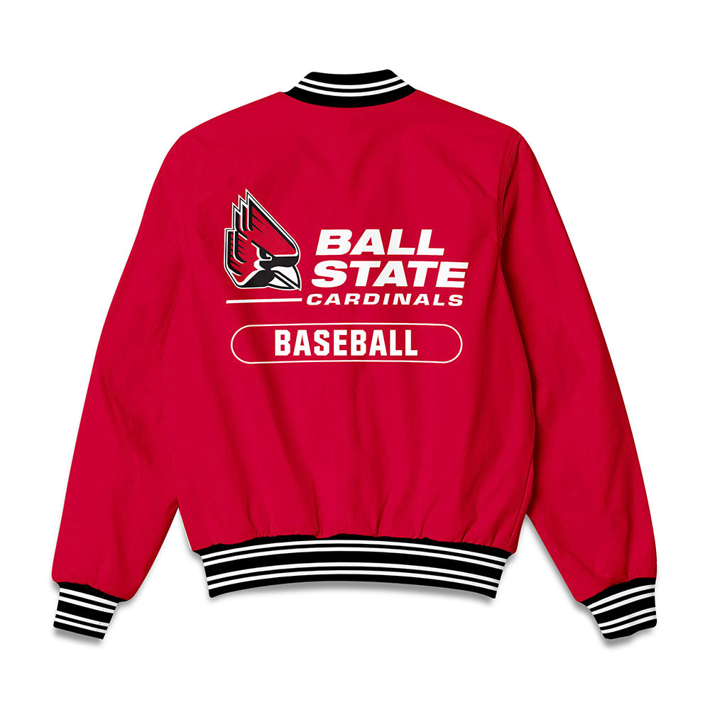 Ball State - NCAA Baseball : Patrick Gardner - Bomber Jacket-1