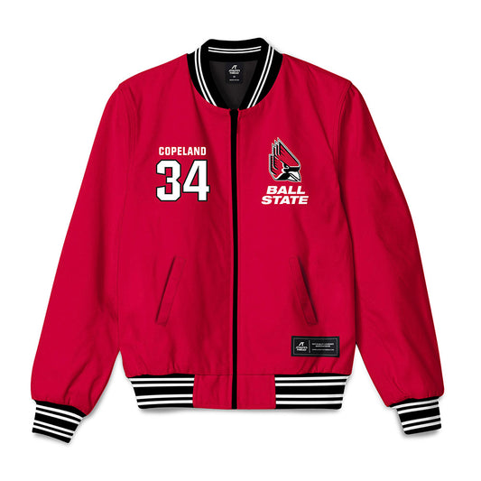 Ball State - NCAA Men's Basketball : Preston Copeland - Bomber Jacket-0