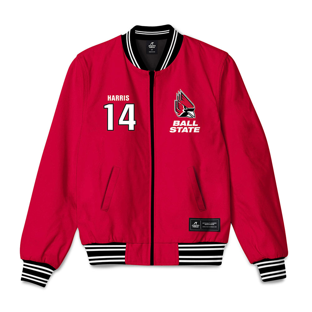 Ball State - NCAA Men's Volleyball : Jason Harris - Bomber Jacket-0