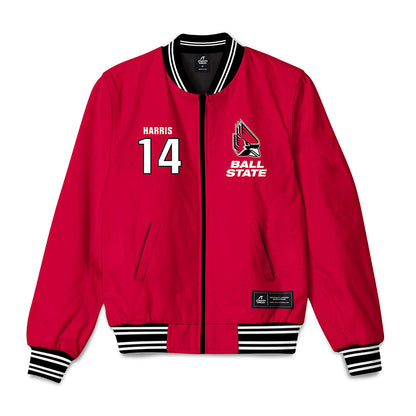 Ball State - NCAA Men's Volleyball : Jason Harris - Bomber Jacket-0