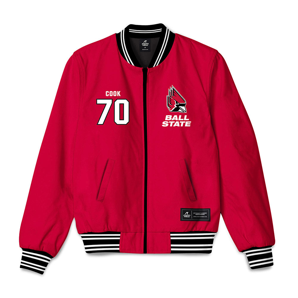 Ball State - NCAA Football : Tristan Cook - Bomber Jacket-0