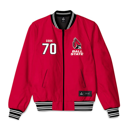 Ball State - NCAA Football : Tristan Cook - Bomber Jacket-0