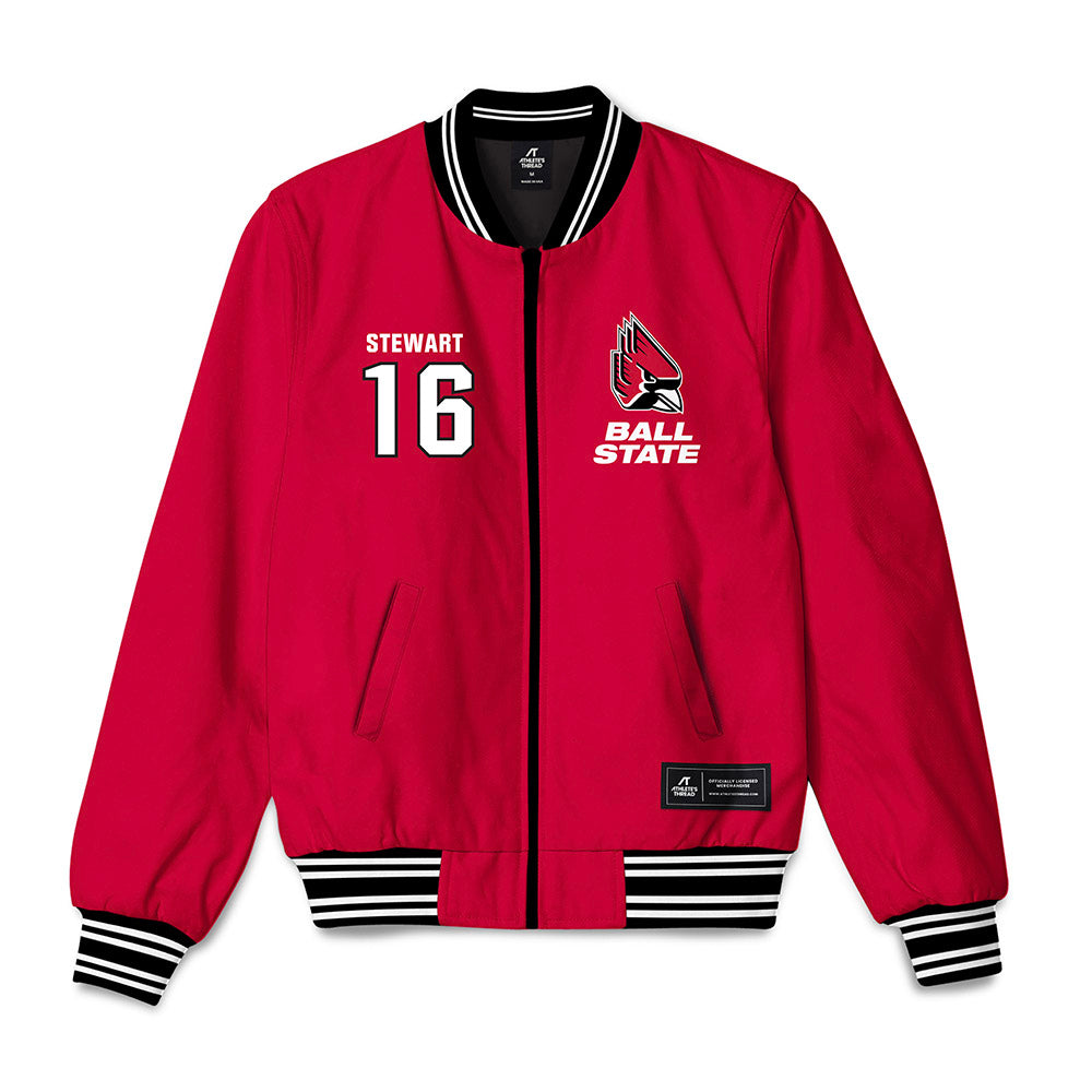 Ball State - NCAA Football : Kaleb Stewart - Bomber Jacket-0