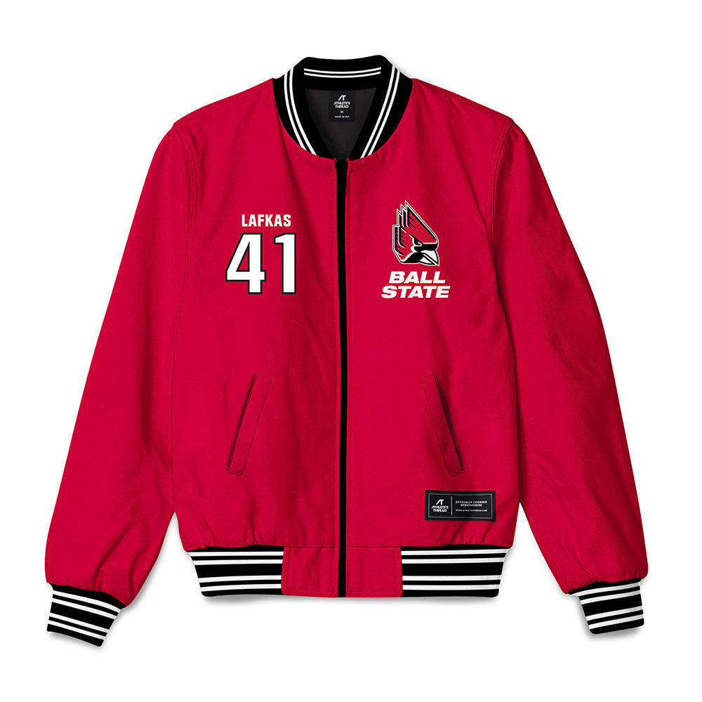 Ball State - NCAA Baseball : Joe Lafkas - Bomber Jacket-0