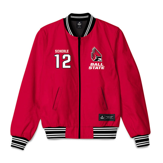 Ball State - NCAA Football : Alex Scherle - Bomber Jacket-0