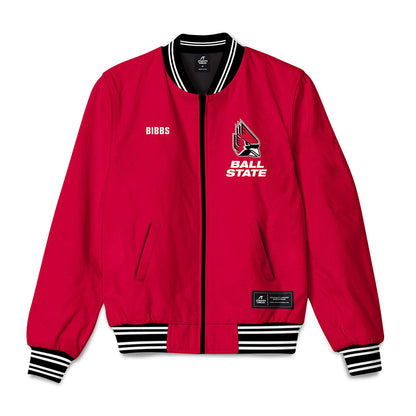 Ball State - NCAA Women's Track & Field : Trinity Bibbs - Bomber Jacket-0