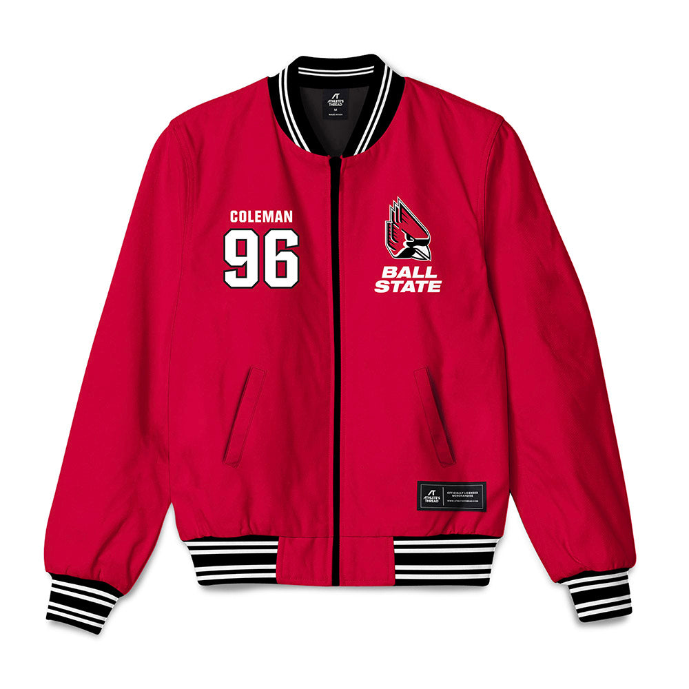 Ball State - NCAA Football : Joshua Coleman - Bomber Jacket-0