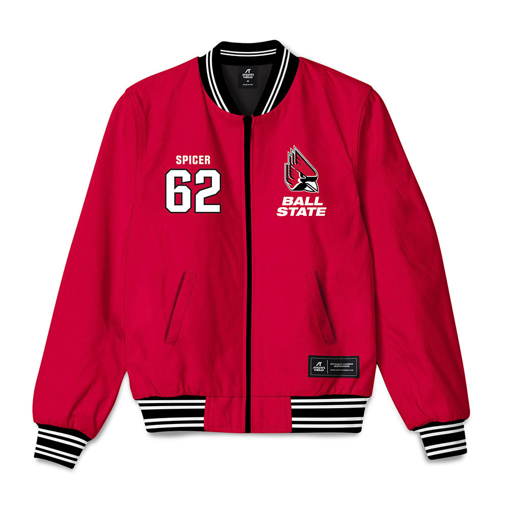 Ball State - NCAA Football : Sam Spicer - Bomber Jacket-0