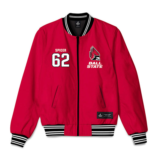 Ball State - NCAA Football : Sam Spicer - Bomber Jacket-0