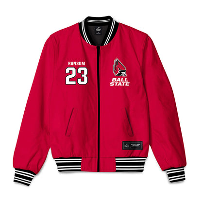 Ball State - NCAA Women's Basketball : Zuri Ransom - Bomber Jacket-0