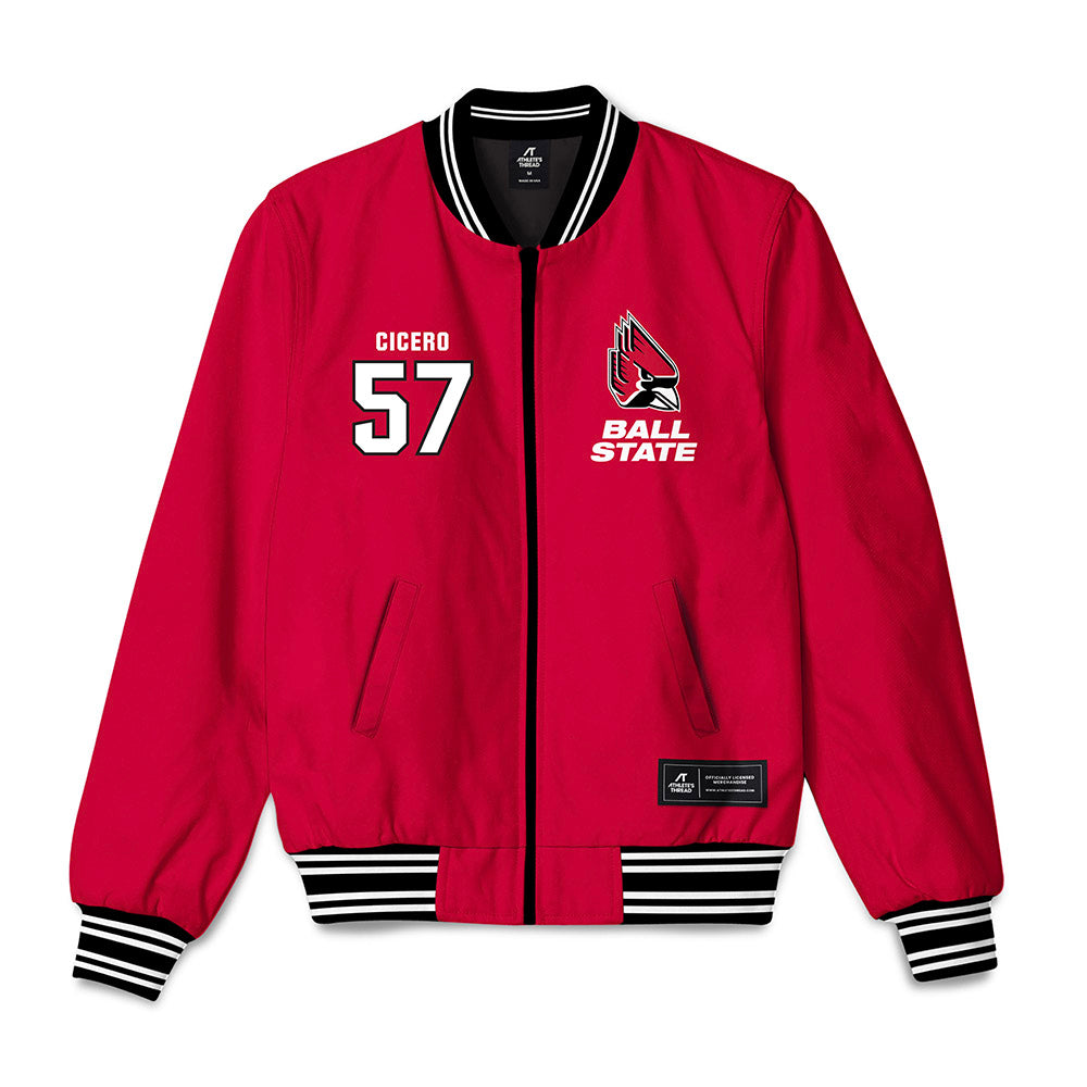 Ball State - NCAA Football : Nolan Cicero - Bomber Jacket-0