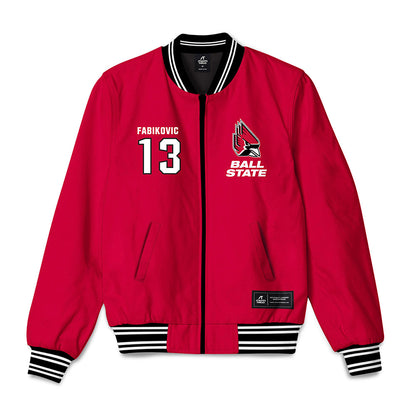 Ball State - NCAA Men's Volleyball : Daniel Fabikovic - Bomber Jacket-0