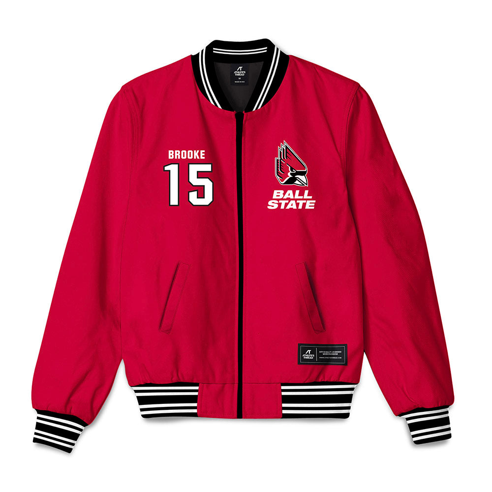 Ball State - NCAA Women's Basketball : Ashlynn Brooke - Bomber Jacket-0