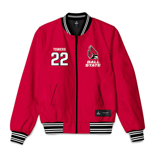 Ball State - NCAA Women's Basketball : Tessa Towers - Bomber Jacket-0