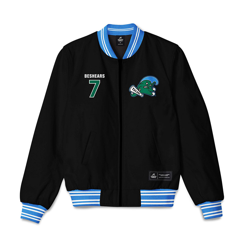 Tulane - NCAA Beach Volleyball : Elly Beshears - Bomber Jacket-0