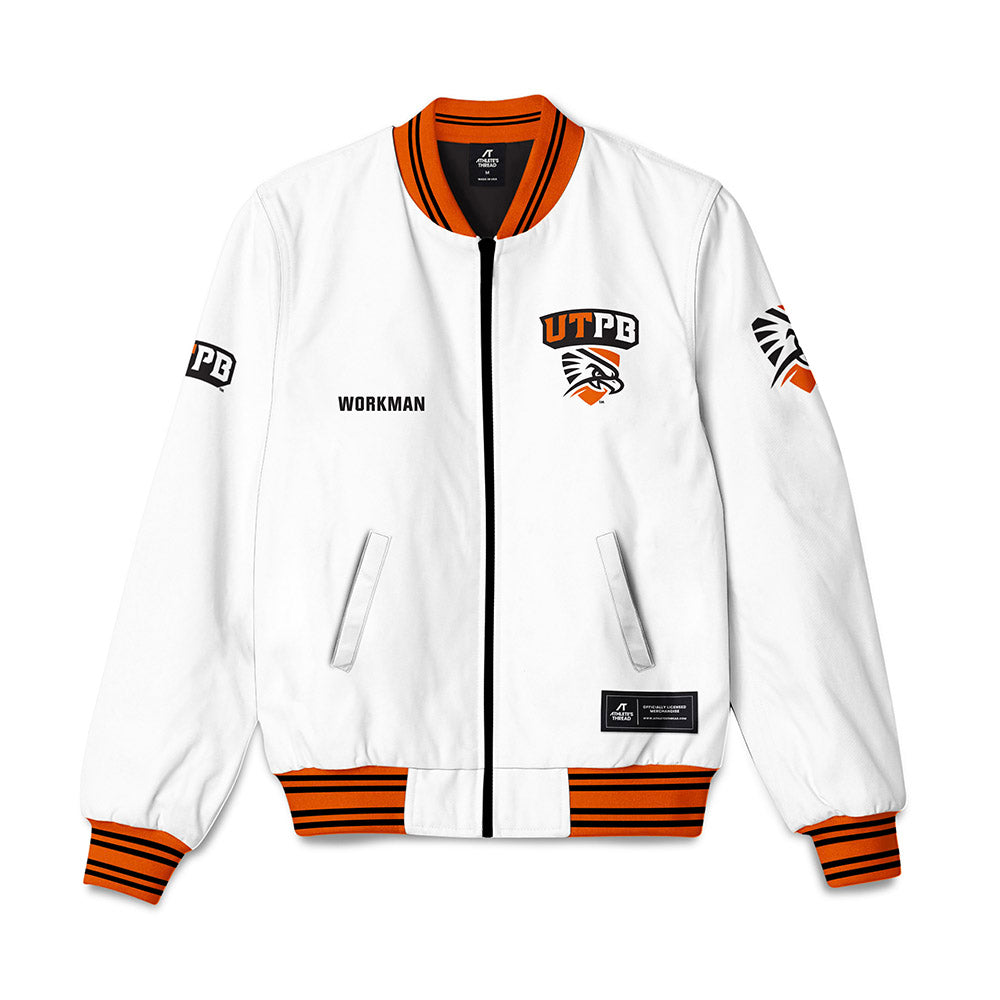 UTPB - NCAA Men's Swimming & Diving : George Workman - Bomber Jacket-0