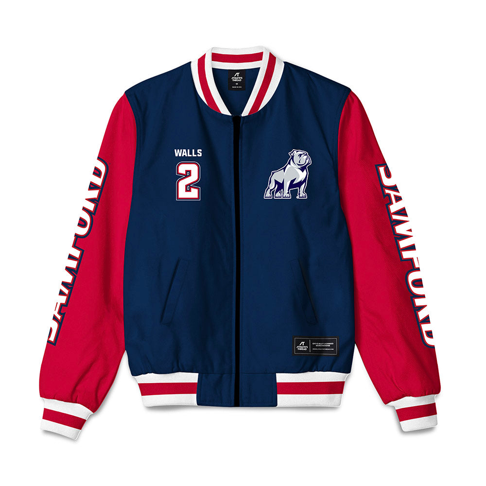 Samford - NCAA Men's Basketball : Lukas Walls - Bomber Jacket-0