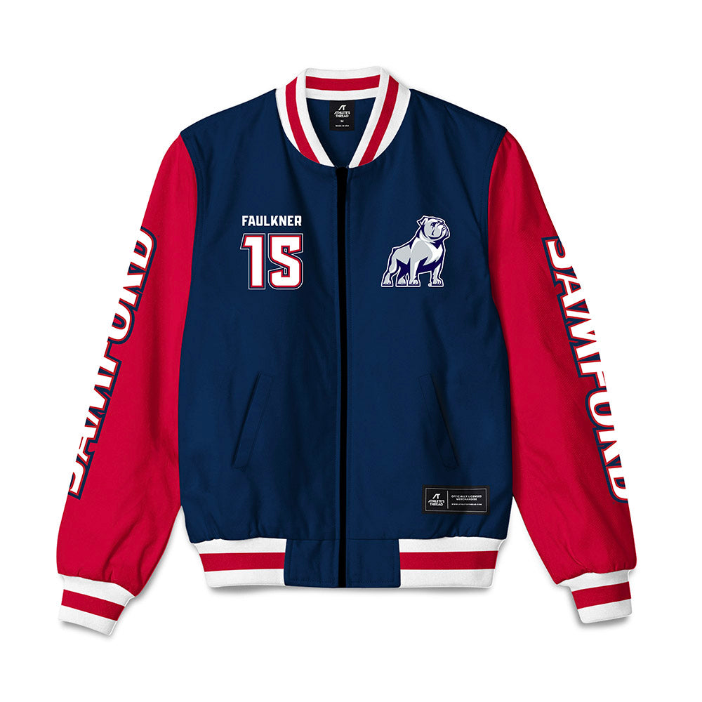 Samford - NCAA Men's Basketball : Dylan Faulkner - Bomber Jacket-0