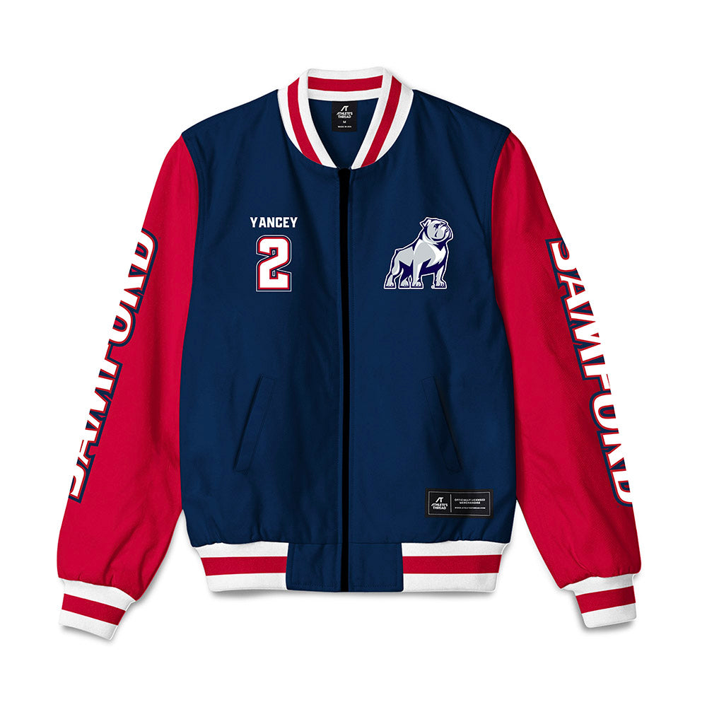 Samford - NCAA Football : David Yancey - Bomber Jacket-0