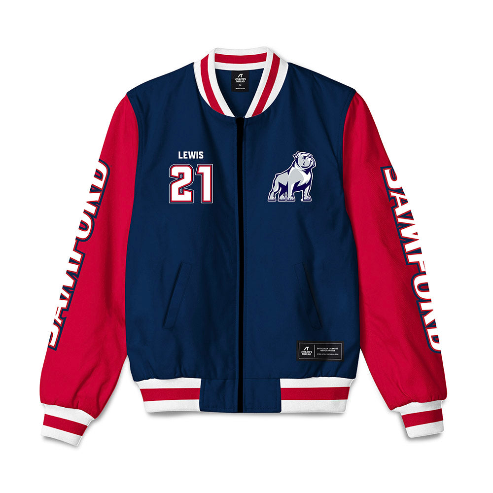 Samford - NCAA Football : Jayden Lewis - Bomber Jacket-0