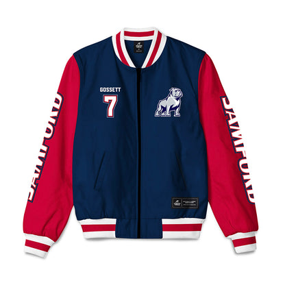 Samford - NCAA Men's Basketball : JD Gossett - Bomber Jacket-0