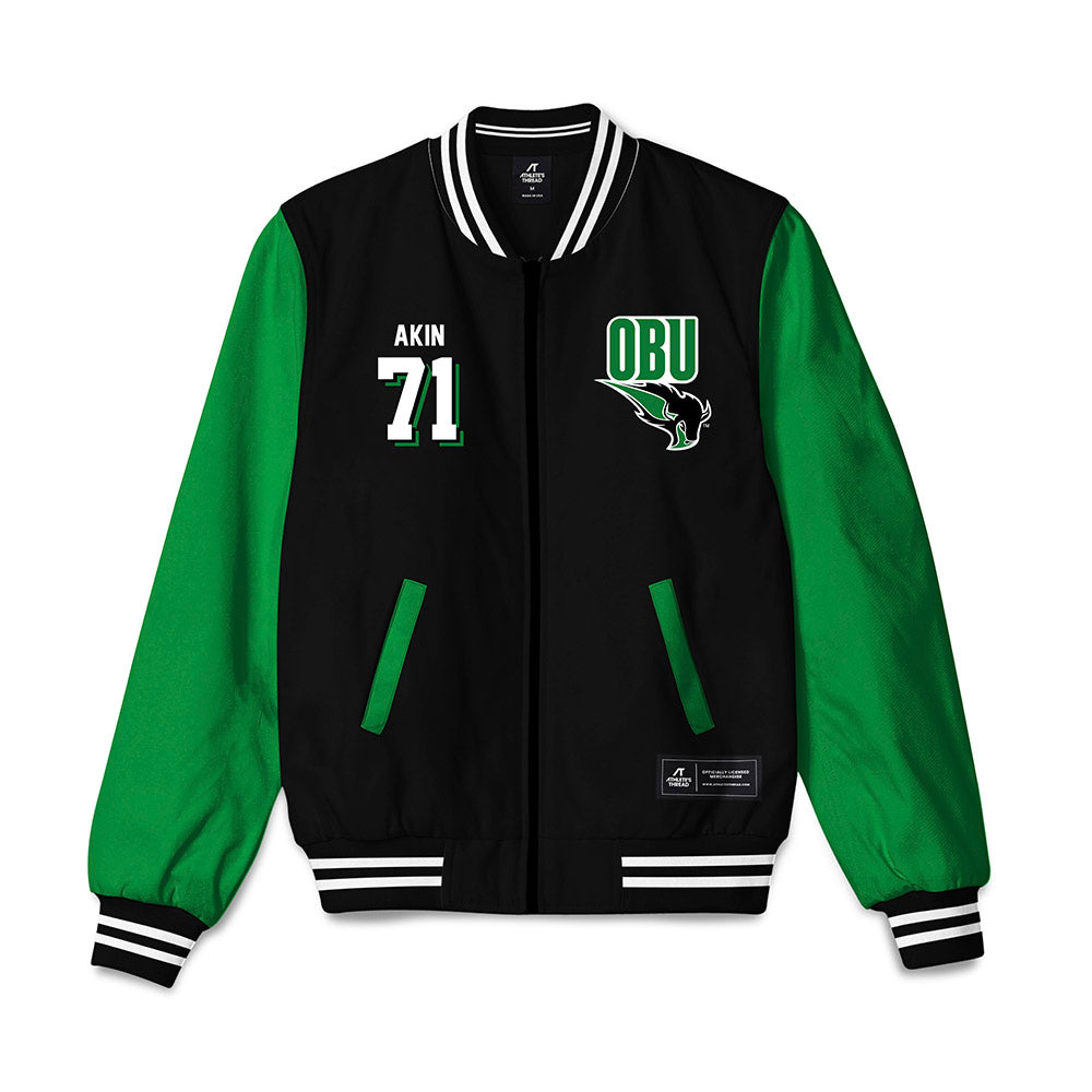 OKBU - NCAA Football : Owen Akin - Bomber Jacket-0