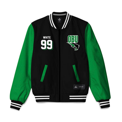 OKBU - NCAA Football : Jaden White - Bomber Jacket-0