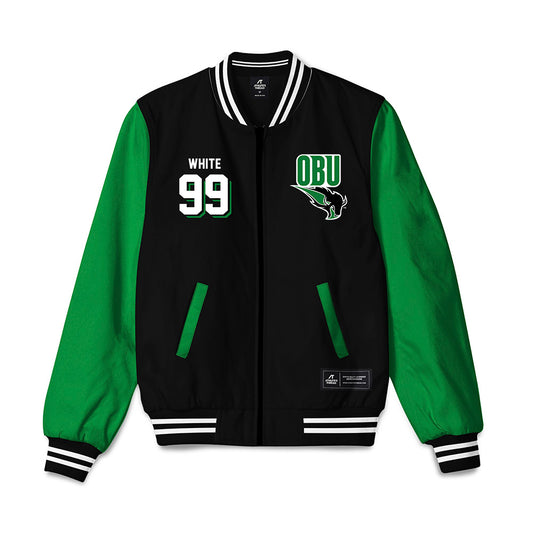 OKBU - NCAA Football : Jaden White - Bomber Jacket-0