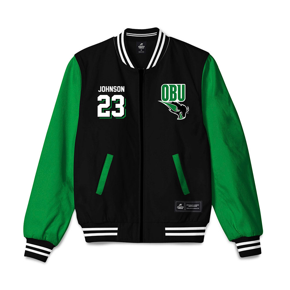 OKBU - NCAA Baseball : Quinn Johnson - Bomber Jacket-0