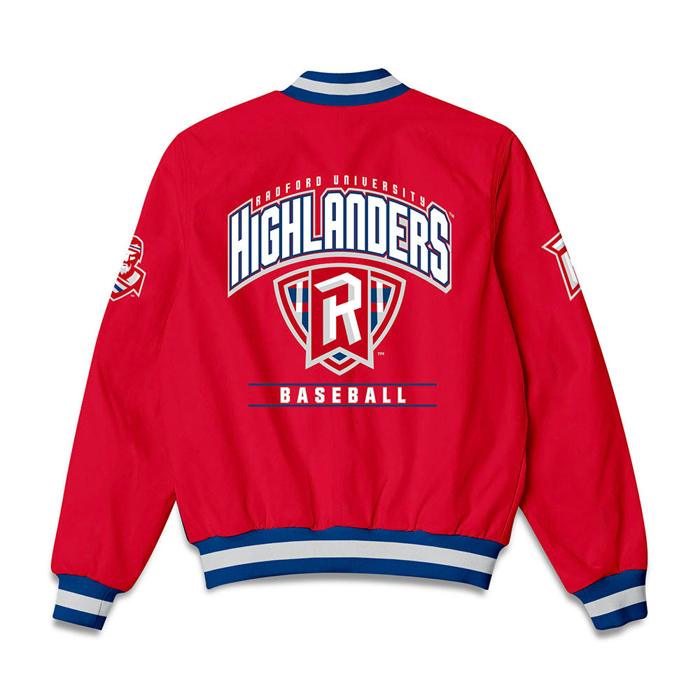 Radford - NCAA Baseball : Tyler Sparrer - Bomber Jacket-1