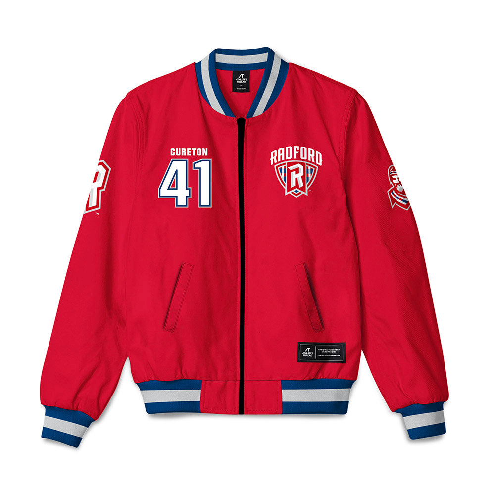 Radford - NCAA Baseball : Michael Cureton - Bomber Jacket-0